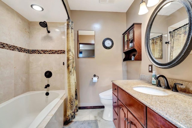 90 E Emerson St, Chula Vista, CA 91911 - full bathroom featuring tiled shower / bath, tile patterned flooring, and vanity