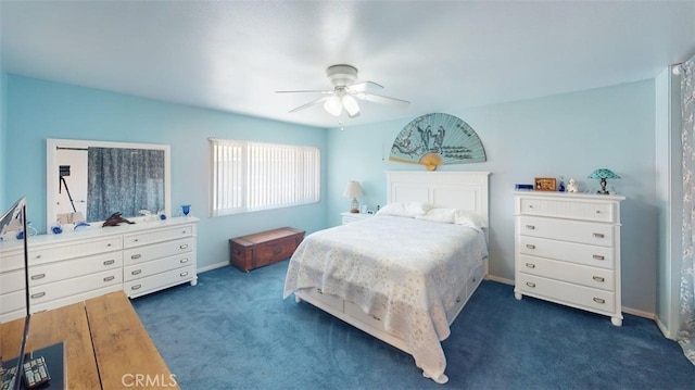 21602 Figueroa St Unit 25, Carson, CA 90745 - bedroom with dark carpet and a ceiling fan