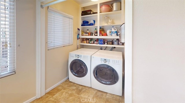 21602 Figueroa St Unit 25, Carson, CA 90745 - laundry area with separate washer and dryer and baseboards