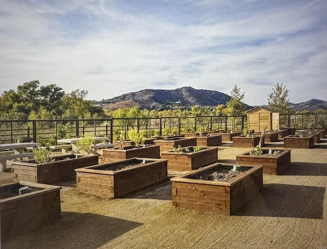 35188 Orchard Trl, Fallbrook, CA 92028 - view of patio featuring a mountain view and a garden