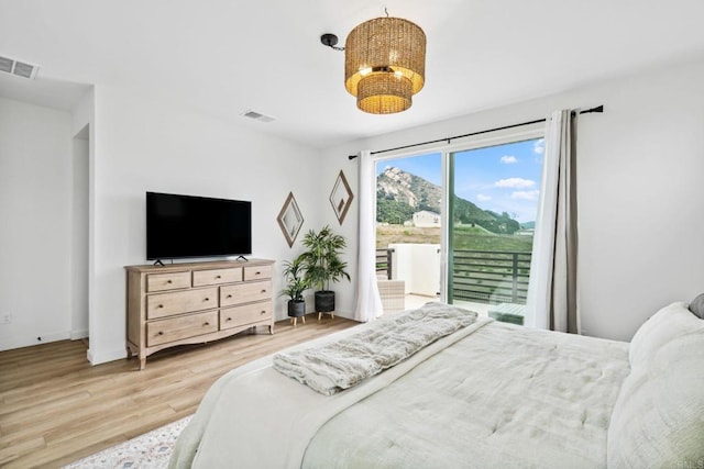 35188 Orchard Trl, Fallbrook, CA 92028 - bedroom featuring access to outside and light wood-type flooring