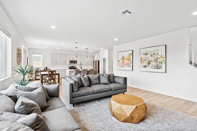 35188 Orchard Trl, Fallbrook, CA 92028 - living area with light wood-style flooring and recessed lighting