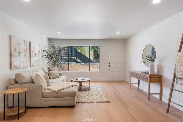 25564 Sharp Dr Unit G, Hemet, CA 92544 - living room with recessed lighting and light wood-type flooring