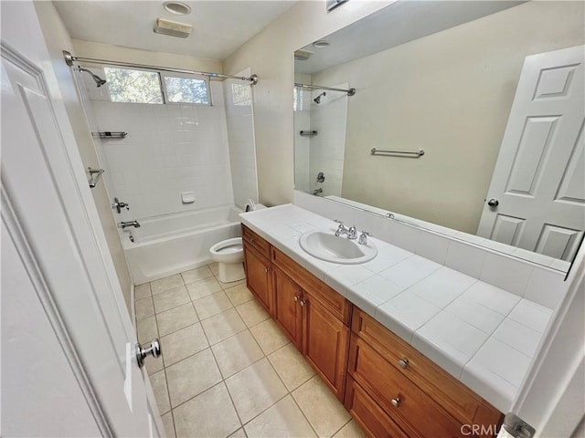 3642 Neola Way, Lancaster, CA 93536 - full bath with vanity, tile patterned flooring, and shower / bath combination