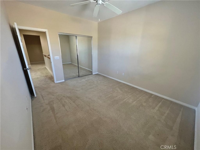 3642 Neola Way, Lancaster, CA 93536 - unfurnished bedroom with carpet floors, a closet, and ceiling fan