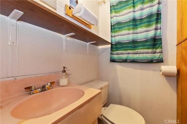31449 Onacrest Dr, Running Springs, CA 92382 - bathroom with toilet and vanity