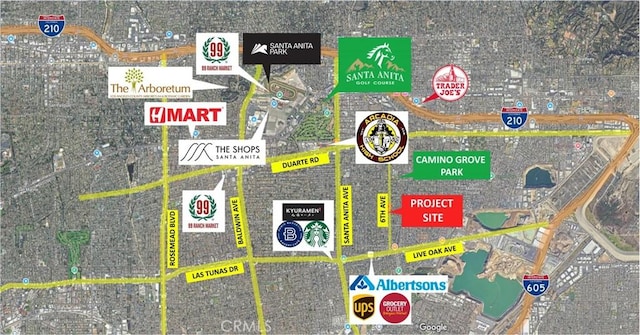 1935 S 6th Ave, Arcadia, CA 91006 - map of property / related area