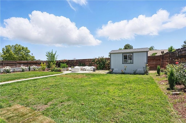 28591 Corvus Way, Menifee, CA 92586 - fenced backyard featuring an outdoor structure and a patio