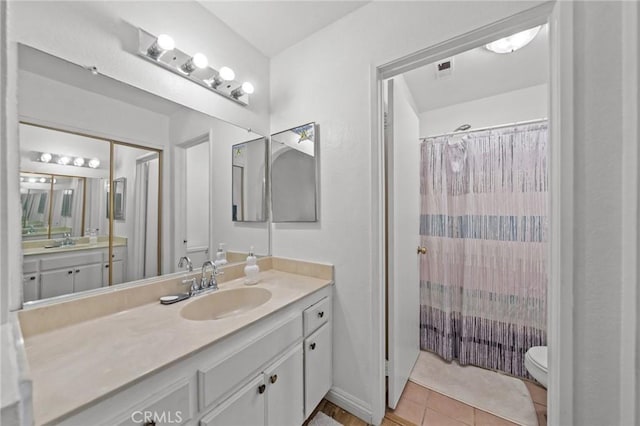 430 Anderwood Ct Unit 24, Pomona, CA 91768 - full bathroom featuring vanity, tile patterned flooring, and a shower with curtain