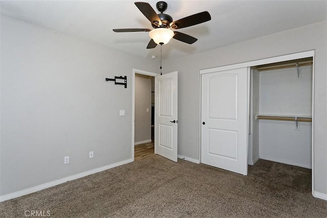 12745 Autumn Leaves Ave, Victorville, CA 92395 - unfurnished bedroom with carpet, a closet, and a ceiling fan