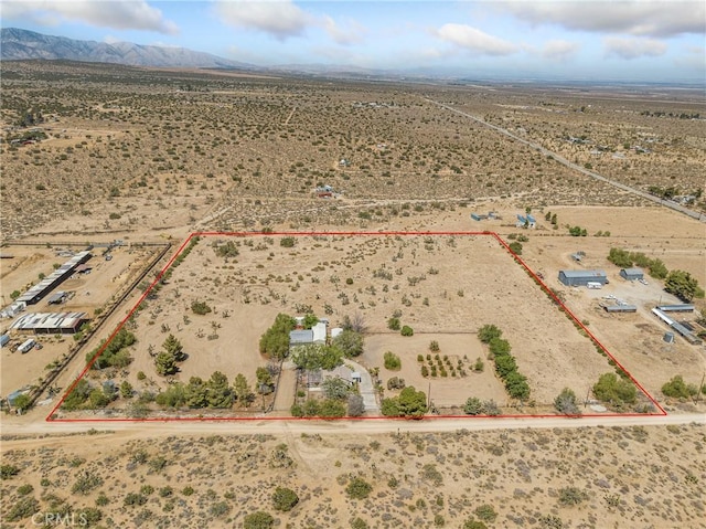 31709 213th St E, Llano, CA 93544 - aerial view of sparsely populated area with property parcel outlined