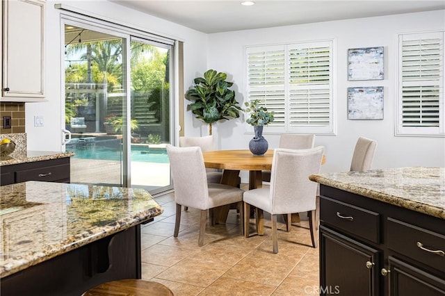 42355 Mountain View Ct, Murrieta, CA 92562 - dining room featuring light tile patterned floors and recessed lighting