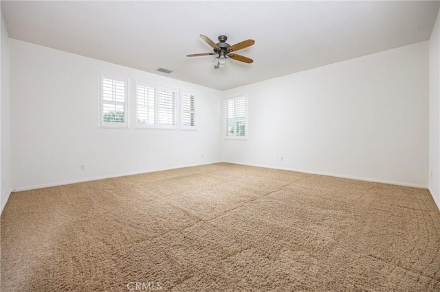 42355 Mountain View Ct, Murrieta, CA 92562 - empty room featuring a ceiling fan, healthy amount of natural light, and carpet