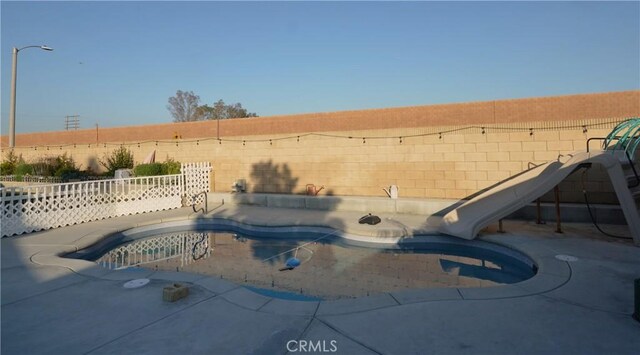 27958 Foxfire St, Menifee, CA 92586 - view of pool with a fenced backyard and a patio