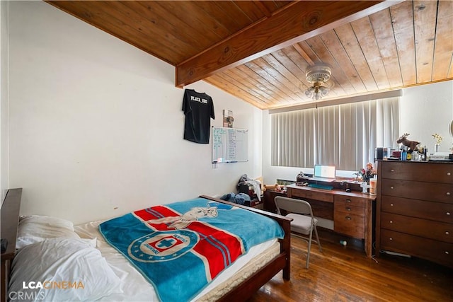 5 Dunlap, Bakersfield, CA 93309 - bedroom with wooden ceiling and dark wood finished floors
