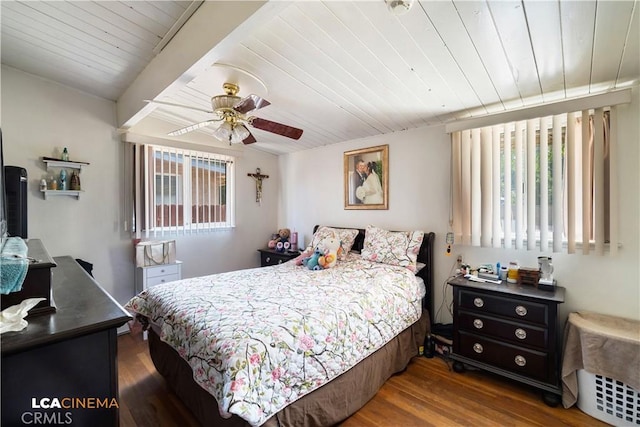 5 Dunlap, Bakersfield, CA 93309 - bedroom featuring wood finished floors, ceiling fan, and wood ceiling