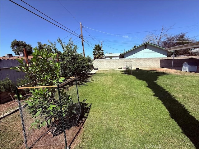 2616 N King St, Bakersfield, CA 93305 - fenced backyard with a vegetable garden