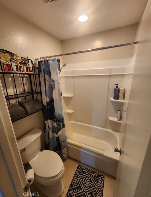 23515 Lyons Ave Unit 277, Valencia, CA 91355 - full bath featuring shower / bath combo and tile patterned flooring