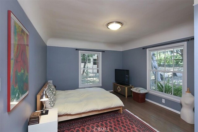 2450 Hermosita Dr, Glendale, CA 91208 - bedroom featuring wood finished floors and baseboards