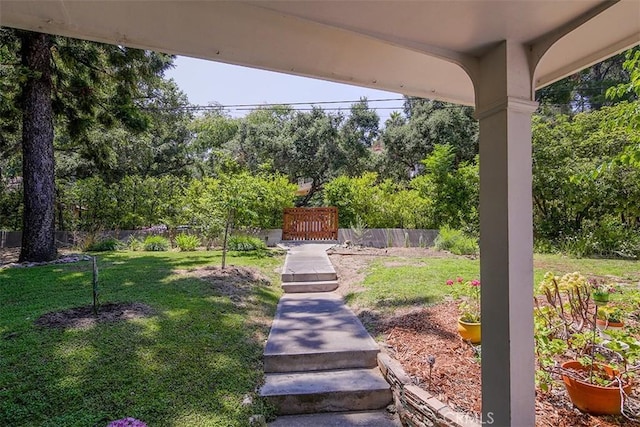 2450 Hermosita Dr, Glendale, CA 91208 - view of yard featuring view of wooded area