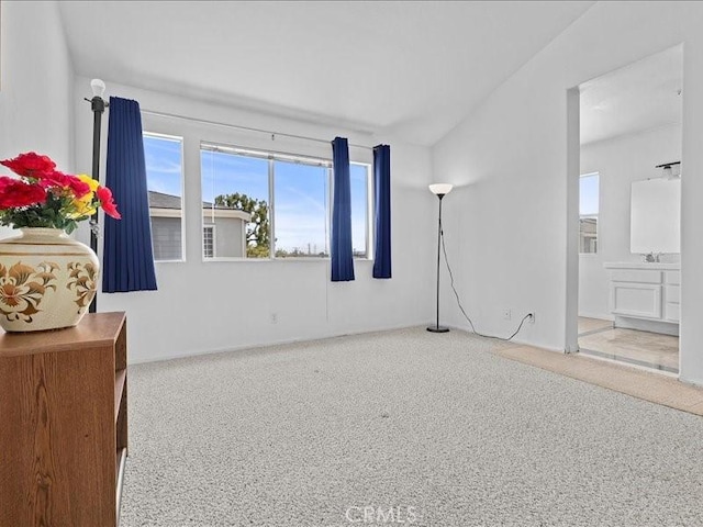 19025 Windridge Ln, Huntington Beach, CA 92646 - unfurnished room featuring lofted ceiling and carpet flooring