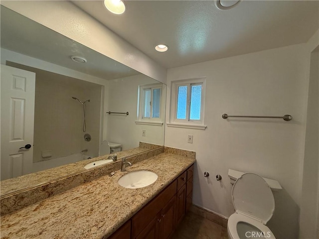 4561 Mimosa Dr, Yorba Linda, CA 92886 - full bath with vanity, shower / tub combination, and recessed lighting
