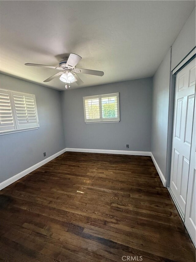 4561 Mimosa Dr, Yorba Linda, CA 92886 - spare room with a ceiling fan and dark wood finished floors