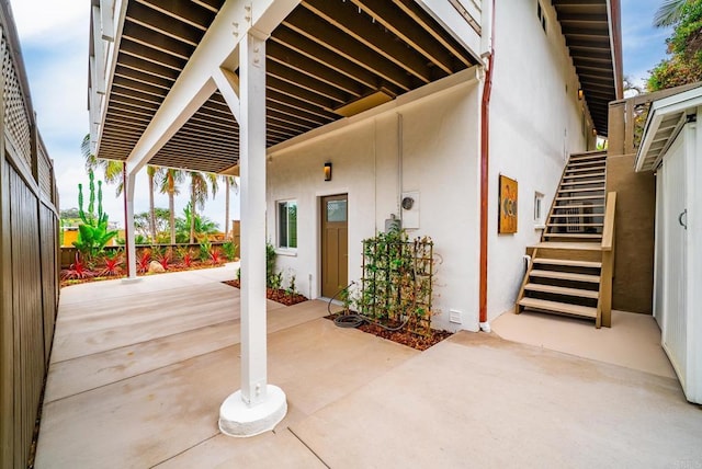 231 5th St, Encinitas, CA 92024 - view of patio with stairway