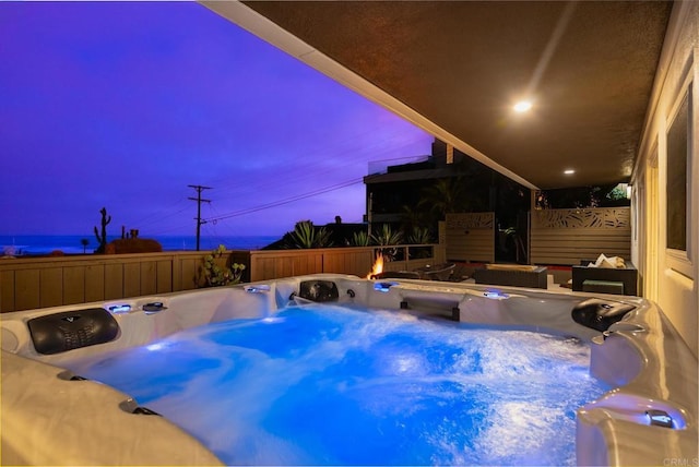 231 5th St, Encinitas, CA 92024 - view of swimming pool featuring a hot tub