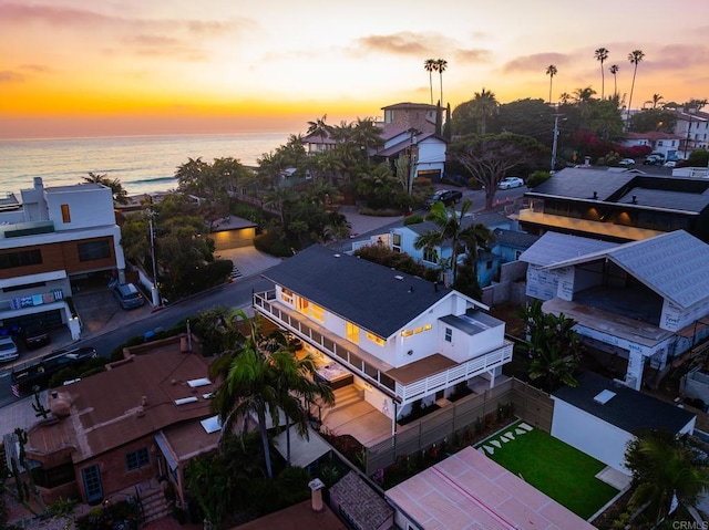 231 5th St, Encinitas, CA 92024 - aerial view at dusk of a water view