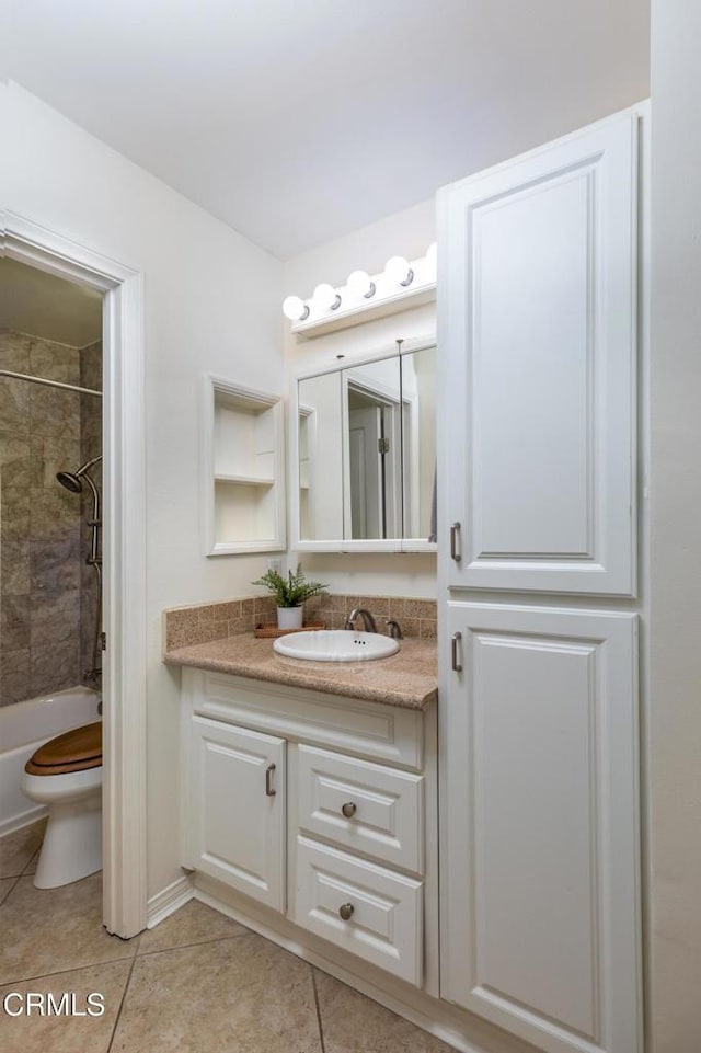 365 Burchett St Unit 112, Glendale, CA 91203 - full bathroom with vanity, tile patterned flooring, and shower / washtub combination