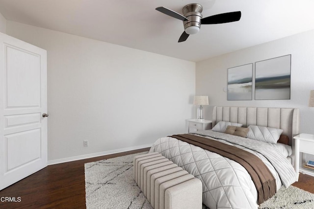 365 Burchett St Unit 112, Glendale, CA 91203 - bedroom featuring dark wood finished floors and a ceiling fan