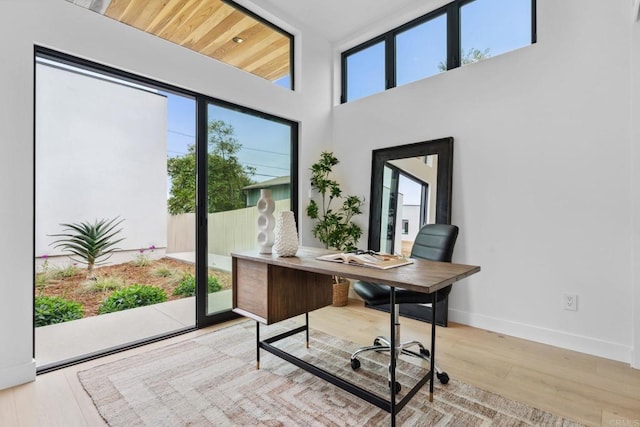 2052 Montgomery Ave, Cardiff By The Sea, CA 92007 - office space with healthy amount of natural light and wood finished floors