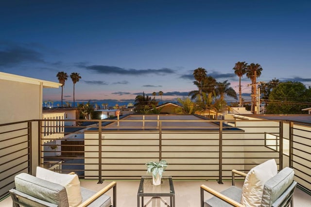 2058 Montgomery Ave, Cardiff By The Sea, CA 92007 - view of balcony at dusk