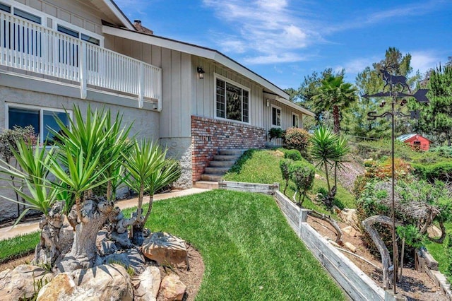 13779 Whispering Meadows Ln, Jamul, CA 91935 - view of green lawn with a balcony