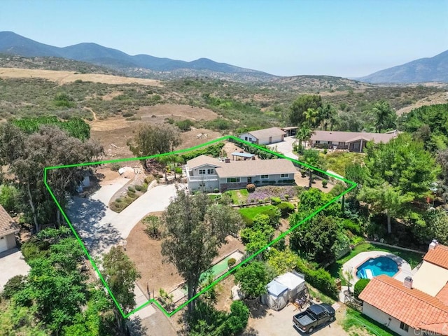 13779 Whispering Meadows Ln, Jamul, CA 91935 - view of property location featuring a mountainous background and property boundaries highlighted