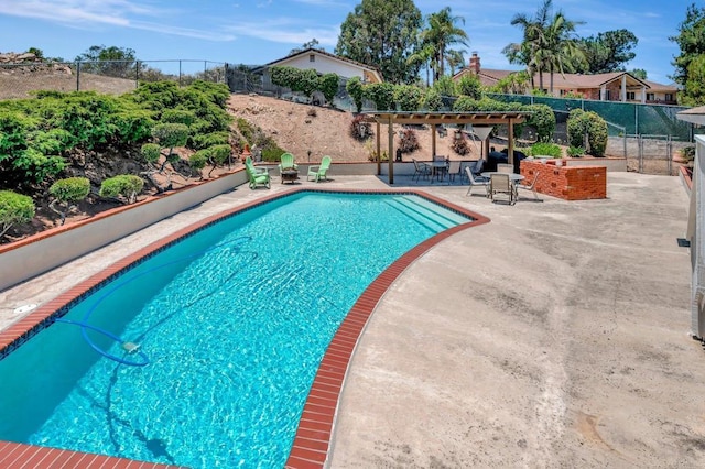 13779 Whispering Meadows Ln, Jamul, CA 91935 - view of pool with a patio area and a pergola