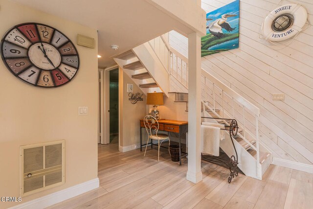 4534 La Brea St, Oxnard, CA 93035 - stairway featuring wood finished floors and wooden walls