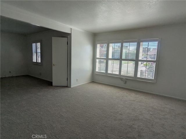 639 Scottdale Ave, Glendora, CA 91740 - carpeted empty room featuring a textured ceiling and ornamental molding