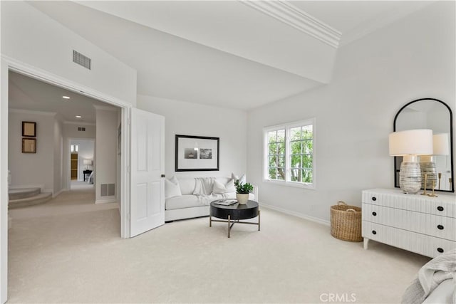 7 Belmont, Newport Beach, CA 92660 - living area with light carpet and ornamental molding