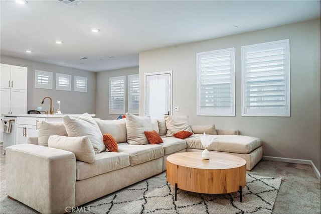 4098 Summer Way, Corona, CA 92883 - living area with light colored carpet and recessed lighting