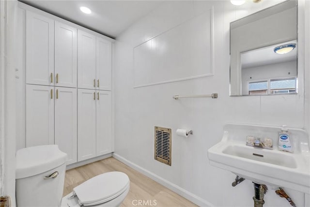 18295 Aguiro St, Rowland Heights, CA 91748 - half bath with toilet and wood finished floors