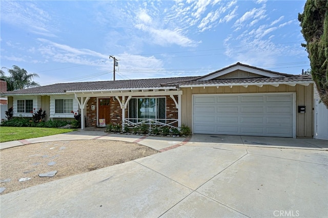 4781 Kona Kove Way, Yorba Linda, CA 92886 - ranch-style house with driveway, an attached garage, and brick siding