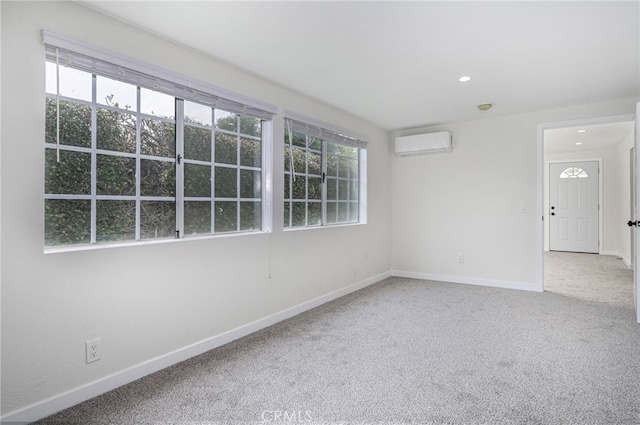 4781 Kona Kove Way, Yorba Linda, CA 92886 - spare room with an AC wall unit, carpet, and recessed lighting