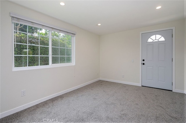 4781 Kona Kove Way, Yorba Linda, CA 92886 - carpeted foyer entrance with recessed lighting and baseboards