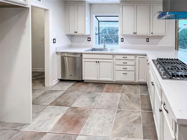4781 Kona Kove Way, Yorba Linda, CA 92886 - kitchen featuring stainless steel appliances, exhaust hood, light countertops, and white cabinets