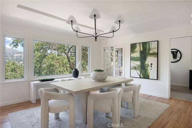 2982 Edgewick Rd, Glendale, CA 91206 - dining room featuring a chandelier and light wood-style floors