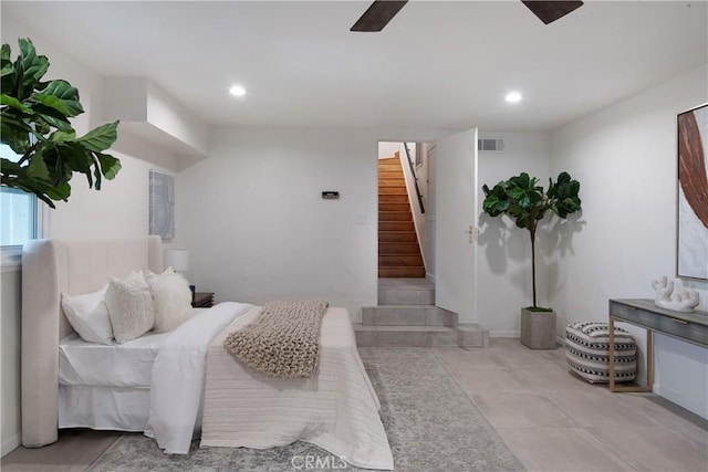 2982 Edgewick Rd, Glendale, CA 91206 - bedroom with recessed lighting and a ceiling fan