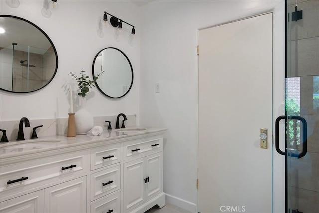 2982 Edgewick Rd, Glendale, CA 91206 - full bathroom featuring a shower stall and double vanity