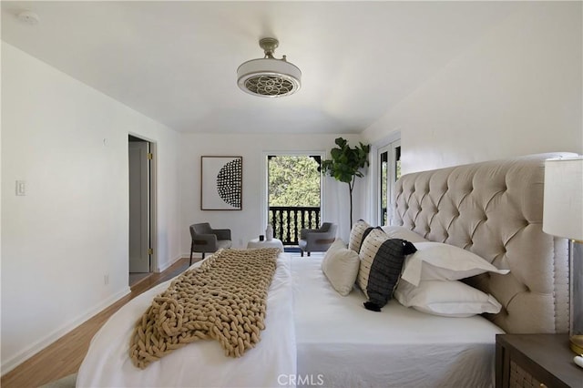 2982 Edgewick Rd, Glendale, CA 91206 - bedroom with access to outside and wood finished floors